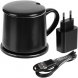 Кружка с подогревом и беспроводной зарядкой Dual Base ver. 2.0 Matt, черная 