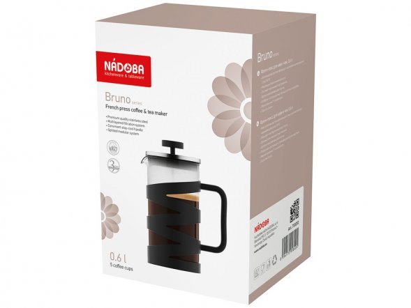 Френч-пресс 0,6 л, NADOBA, серия BRUNO 