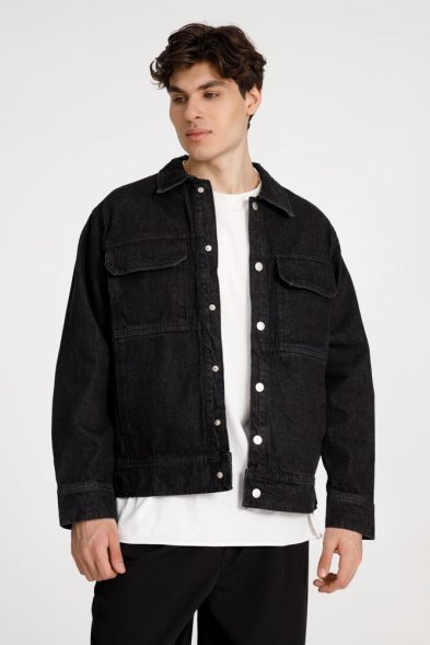 Куртка джинсовая O2, черная 