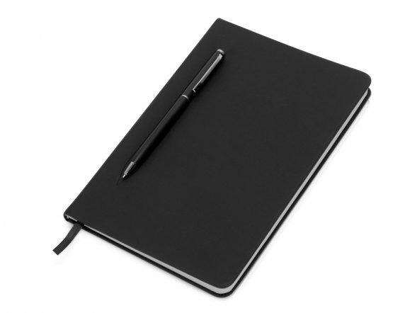 Блокнот А5 Magnet 14,3*21 с магнитным держателем для ручки, черный 