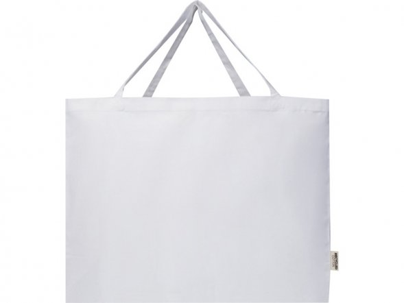 Odessa большая эко-сумка из переработанного хлопка, сертифицированного согласно GRS, плотностью 220 г/м² - Белый 