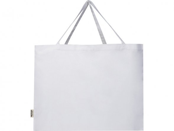 Odessa большая эко-сумка из переработанного хлопка, сертифицированного согласно GRS, плотностью 220 г/м² - Белый 
