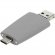 Флешка Pebble Universal, USB 3.0, серая, 64 Гб 