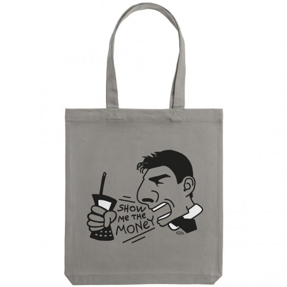 Холщовая сумка Show Me The Money, серая 