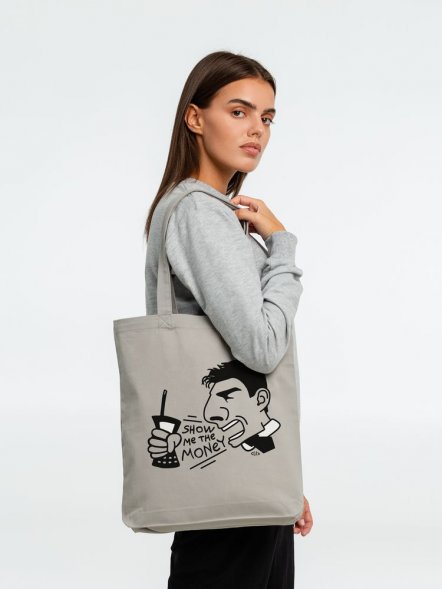 Холщовая сумка Show Me The Money, серая 