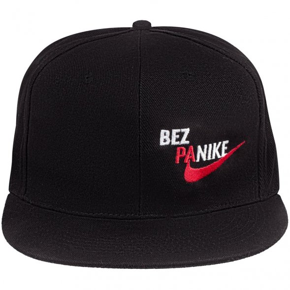 Бейсболка Bez Panike, черная 