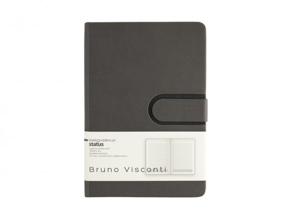 Ежедневник недатированный А5 Status, графитовый серый 