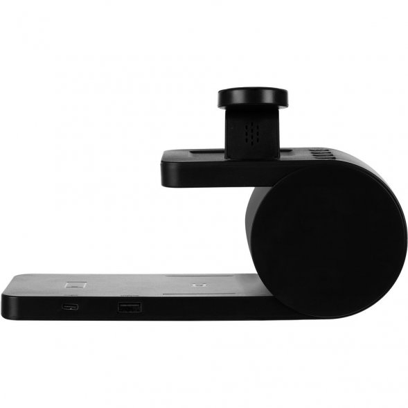 Станция беспроводной зарядки с часами fullStack, черная 