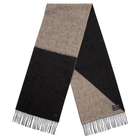 Шарф Charming, черный с бежевым 