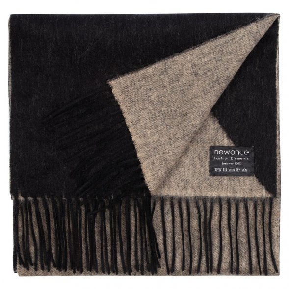 Шарф Charming, черный с бежевым 