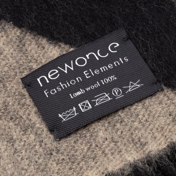 Шарф Charming, черный с бежевым 