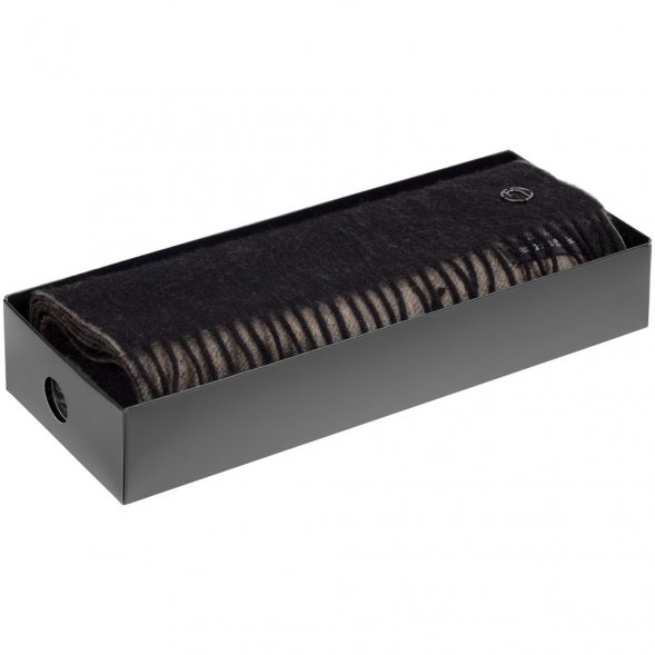 Шарф Charming, черный с бежевым 