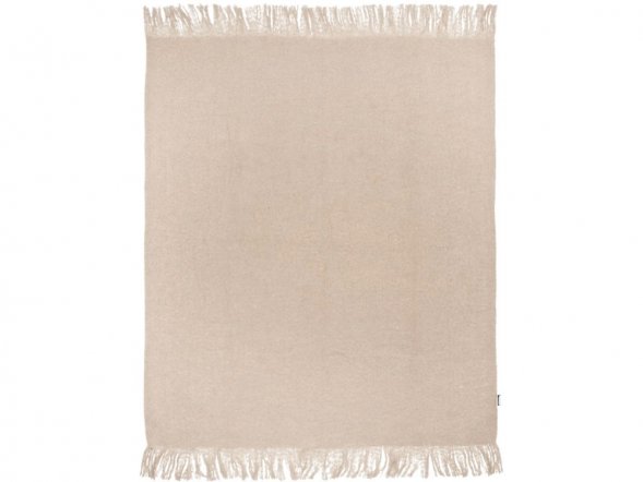 Мохеровый плед из вторичного ПЭТ Ivy, бежевый 