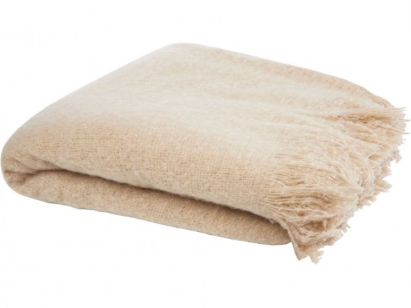 Мохеровый плед из вторичного ПЭТ Ivy, бежевый 