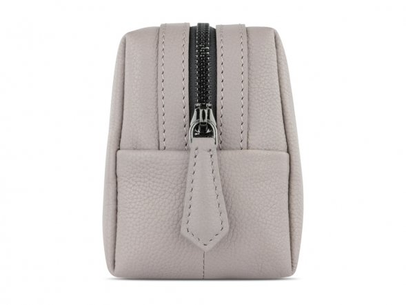 Косметичка BUGATTI Bella, бежевая, воловья кожа/полиэстер, 19х8,5х11 см 