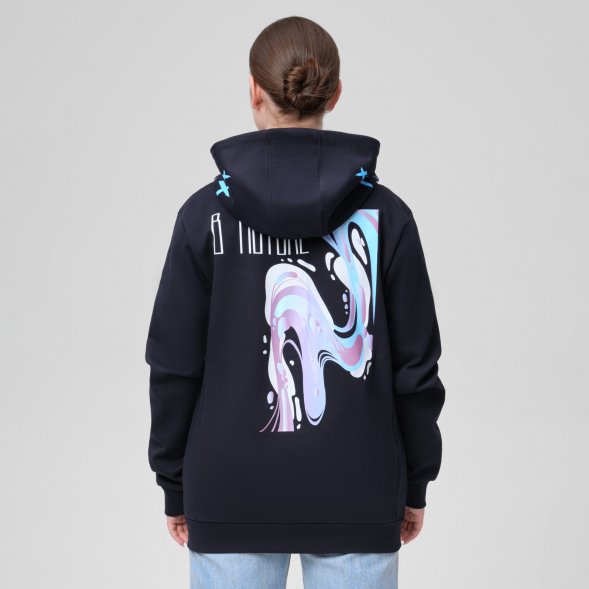 Толстовка на молнии с капюшоном MATEO темно-синяя, размер L В потоке 