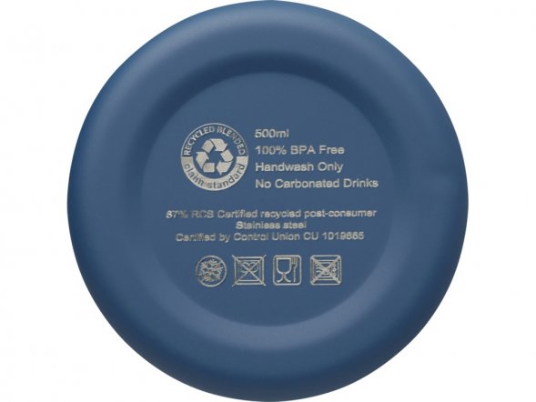 Spring медная бутылка с вакуумной изоляцией, сертифицированная согласно RCS, 500 мл - Синий 