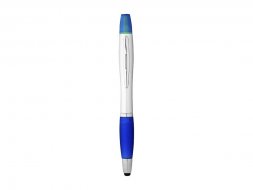 Ручка-стилус Nash с маркером, синий классический/серебристый