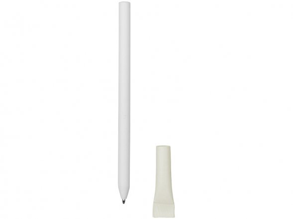 Ручка картонная с колпачком Recycled, белый 