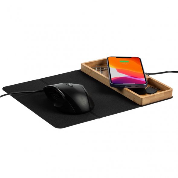 Настольный органайзер Midstream с зарядкой и ковриком для мыши 