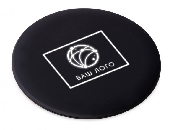 Беспроводное зарядное устройство с подсветкой логотипа Moon spot, 10 Вт, soft-touch 