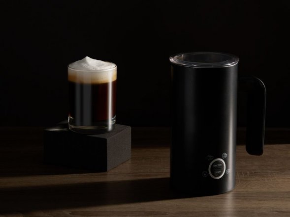 Электрический вспениватель молока Creamistry, черный 