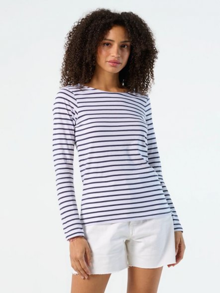 Футболка женская Marine Women, белая с темно-синим 