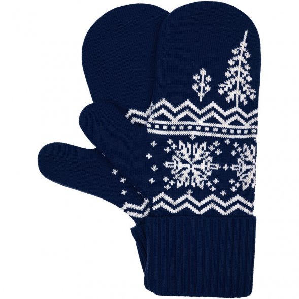 Варежки Elnik, синие с молочно-белым 