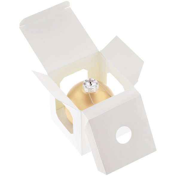 Елочный шар Finery Matt, 8 см, матовый золотистый 