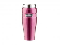 Кружка-термос со стальной колбой SK1005 Matte Raspberry leak proof Vacuum Travel Tumbler, 470ml., красный