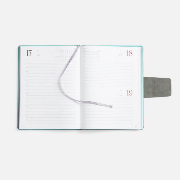Ежедневник Grande Strap на заказ, датированный, бирюзовый 