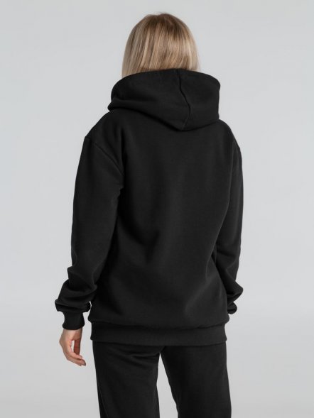 Толстовка на молнии с капюшоном Unit Siverga Heavy, черная 