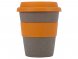 Стакан с силиконовой крышкой Cafe, оранжевый 