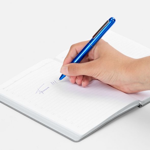 Ручка шариковая Scribo, синяя 