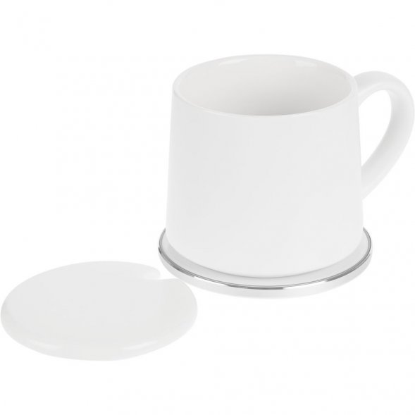 Кружка с подогревом и беспроводной зарядкой Dual Base ver. 2.0 Matt, белая 