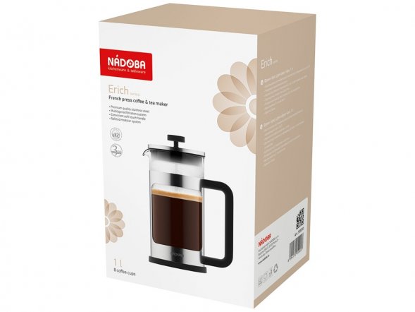 Френч-пресс 1 л, NADOBA, серия ERICH 