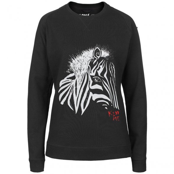 Толстовка женская «Арт-рокстар. Kiss Me», черная 