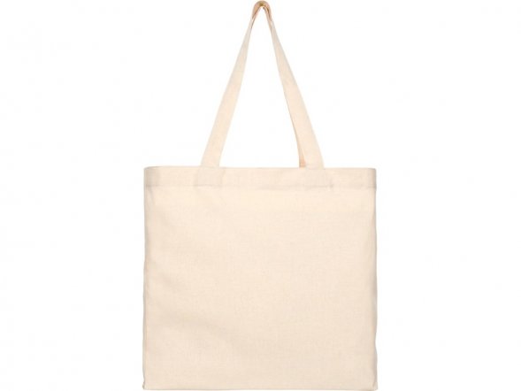 Эко-сумка Pheebs с клинчиком, изготовленная из переработанного хлопка, плотность 210 г/м2, natural 
