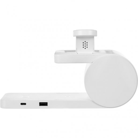 Станция беспроводной зарядки с часами fullStack, белая 
