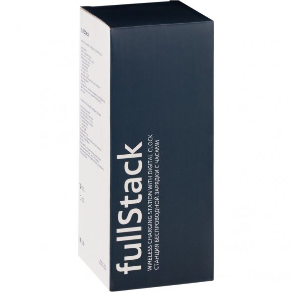 Станция беспроводной зарядки с часами fullStack, белая 
