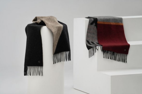 Шарф Charming, коричневый с оранжевым 