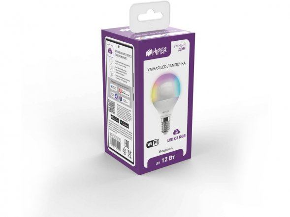 Умная лампочка HIPER IoT LED C3 RGB 