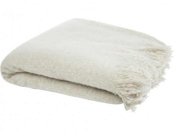 Мохеровый плед из вторичного ПЭТ Ivy, светло-серый 