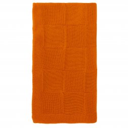 Плед Cella вязаный, оранжевый (без подарочной коробки)