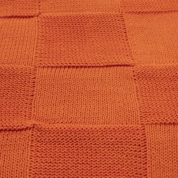 Плед Cella вязаный, оранжевый (без подарочной коробки)