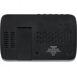 Станция беспроводной зарядки с часами и календарем и подсветкой лого Novem, черная