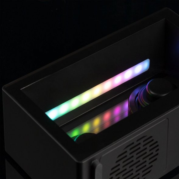 Bluetooth-колонка со светомузыкой Sensofonic, черная 