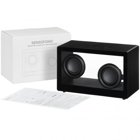 Bluetooth-колонка со светомузыкой Sensofonic, черная 