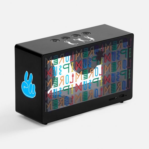 Bluetooth-колонка со светомузыкой Sensofonic, черная 
