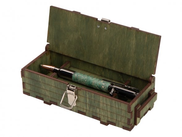 Ручка шариковая Кап клена, зеленый 